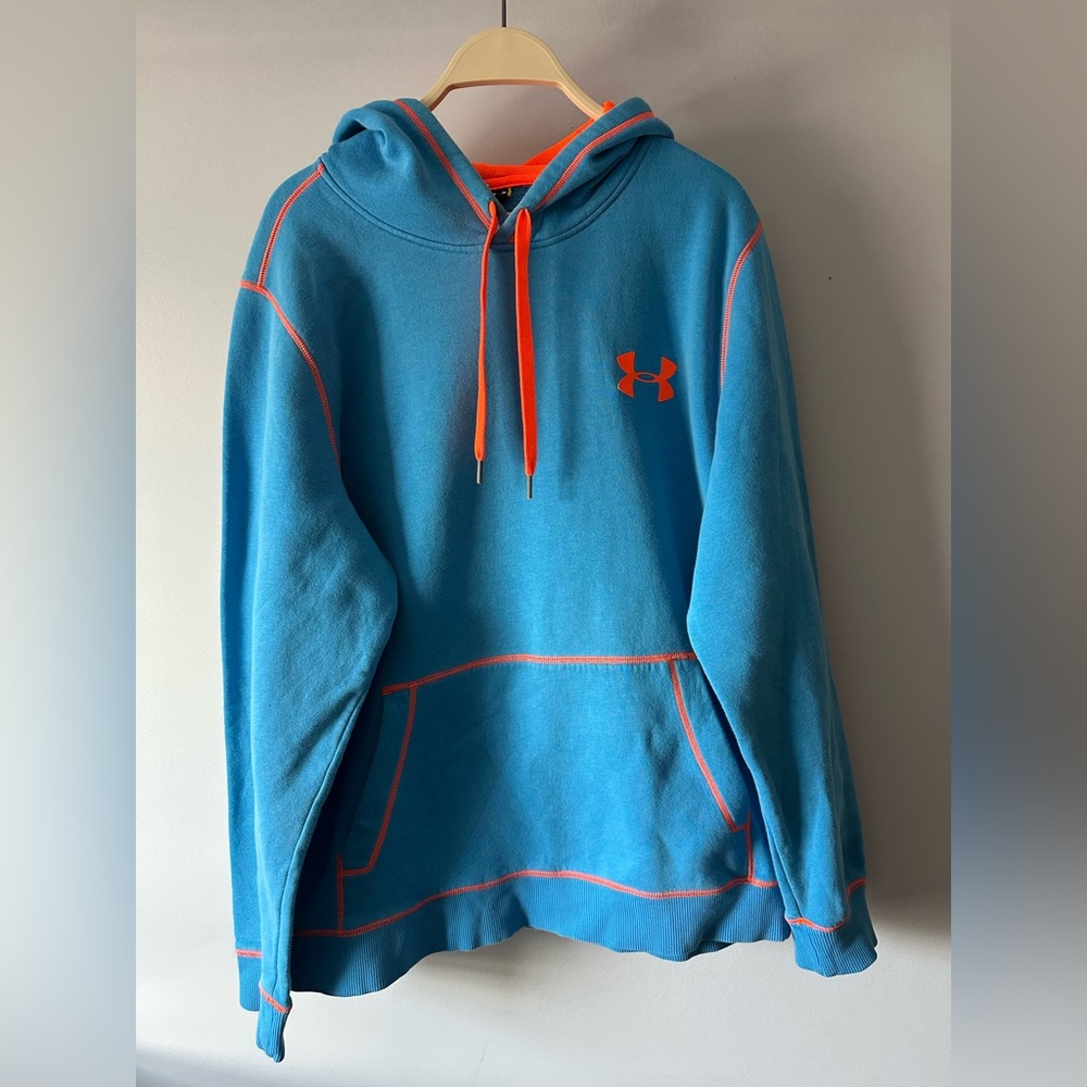 Under Armour Blue and Orange Athletic Sweater Pullover